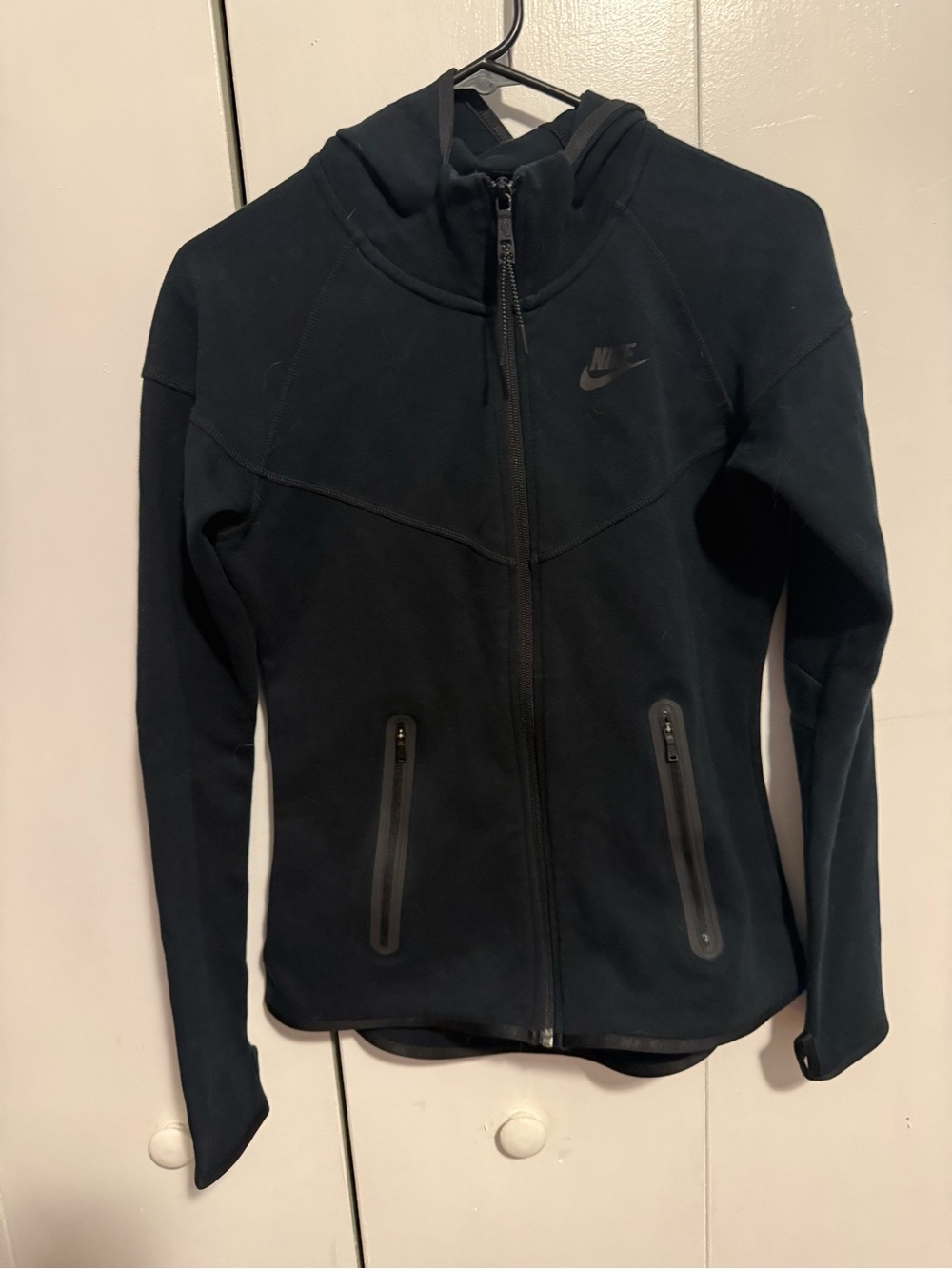 Nike Tech Women's Black Full-Zip Hooded Utility Jacket